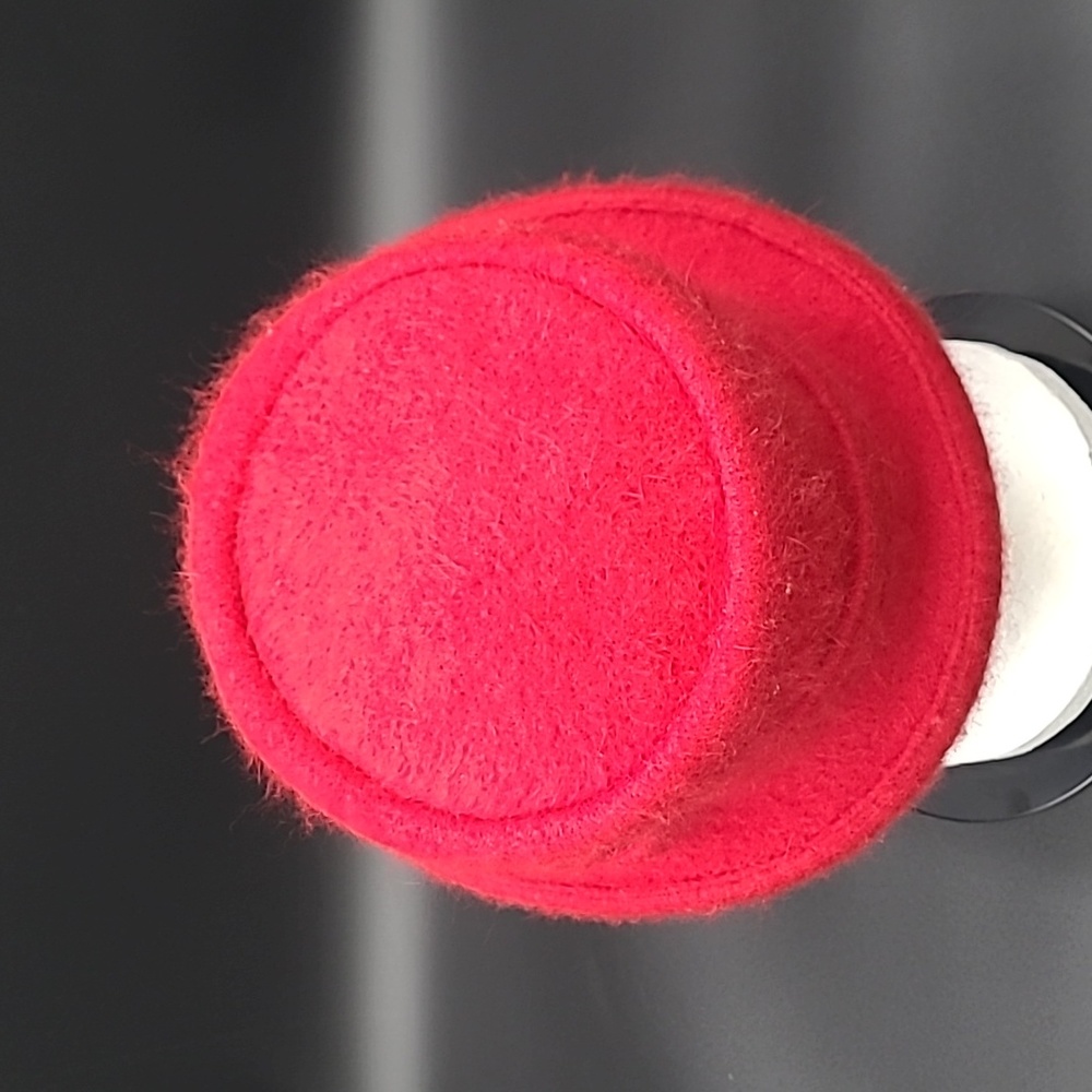 Red Wool Bucket Hat - Picture 3 of 4